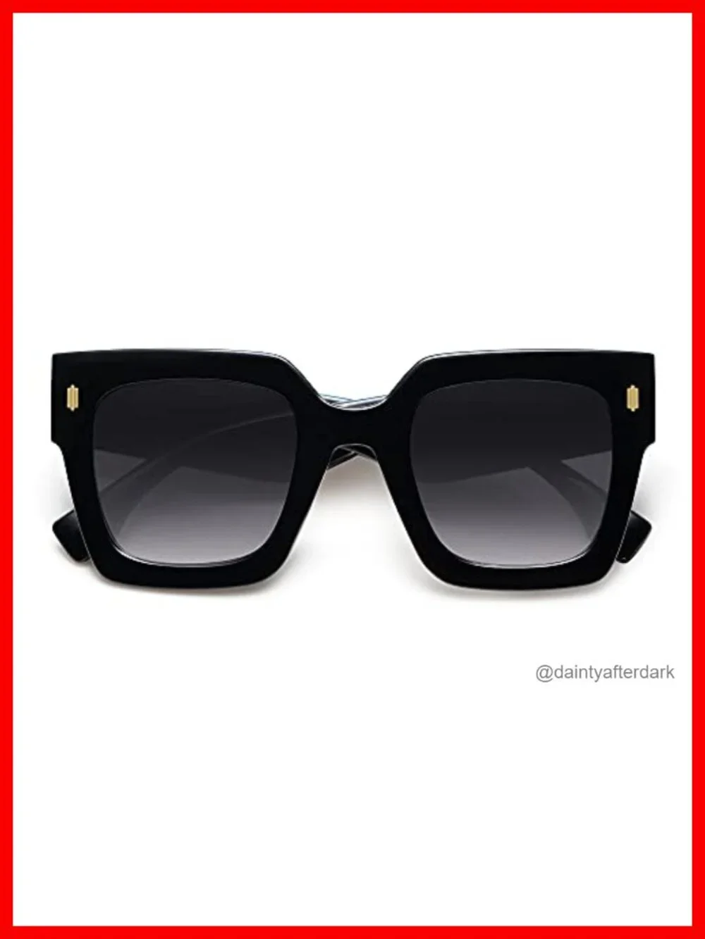 Vintage Oversized Square Sunglasses with UV400 Protection